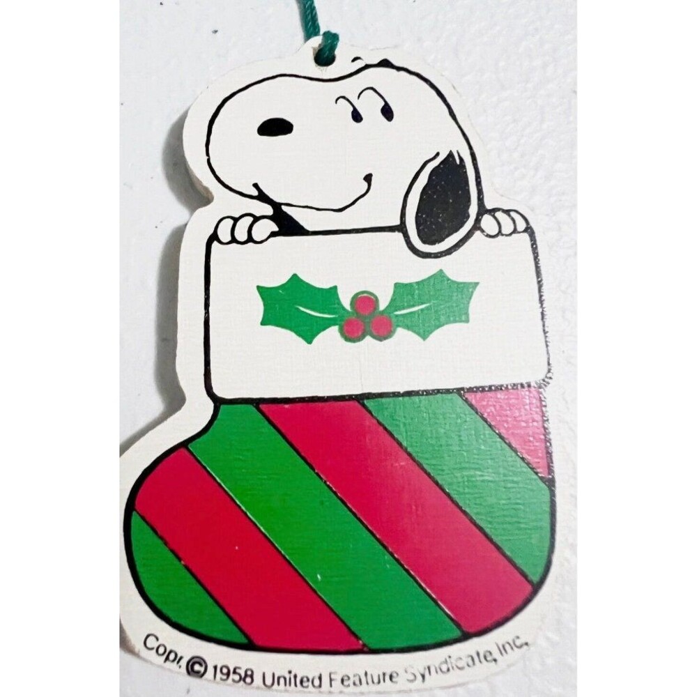 LOT of 3 Snoopy Woodstock Vintage Peanuts Gang Christmas Small Ornaments